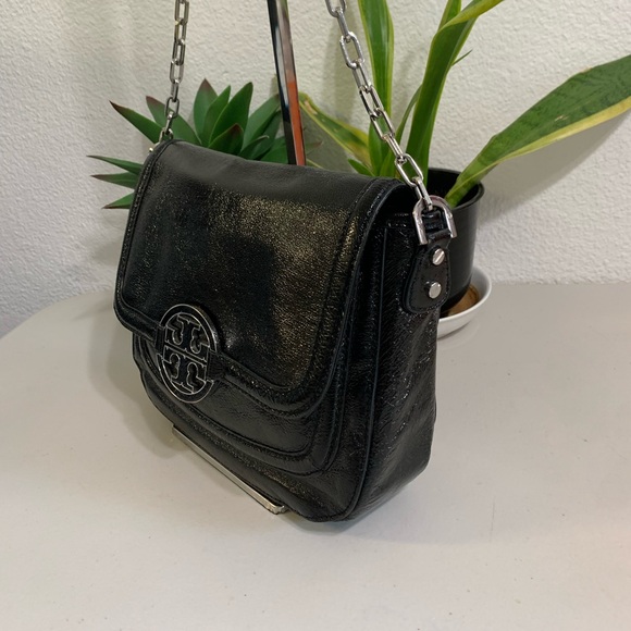 💕👜 TORY BURCH Crossbody Black Leather Bag - Picture 3 of 10